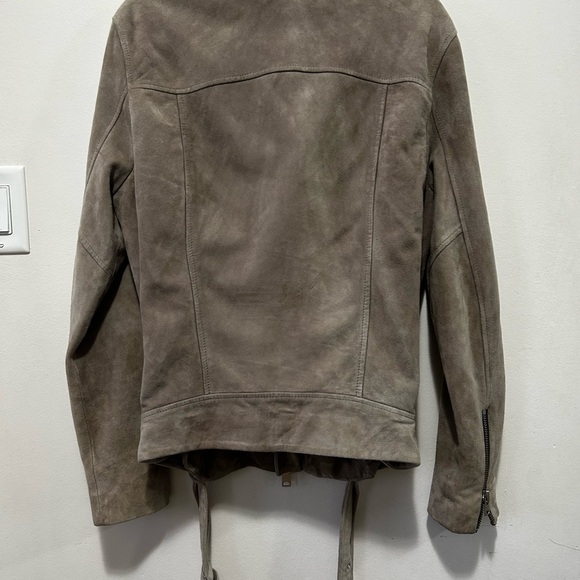 AllSaints Rigg suede biker jacket. - Picture 2 of 5